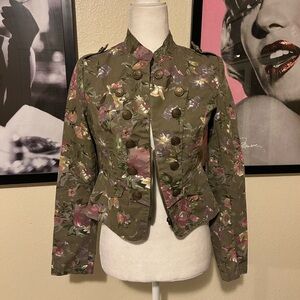 Last Kiss Green and Pink Utility Jacket